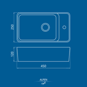 روشویی روکابینتی چینی کرد آلپن