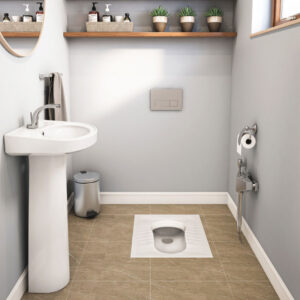 توالت ایرانی چینی کرد آرین تخت ریم بسته