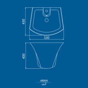روشویی دیواری چینی کردآرین
