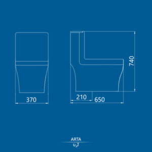توالت فرنگی چینی کرد آرتا